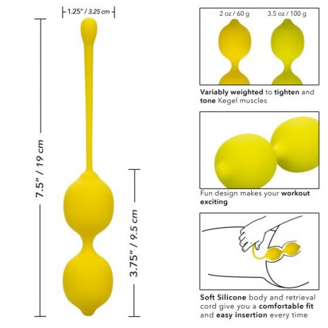 Набор вагинальных шариков-лимонов Kegel Training Set Lemon