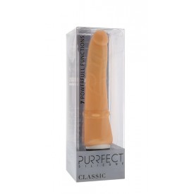 Реалистичный вибромассажёр PURRFECT SILICONE CLASSIC - 17,5 см.